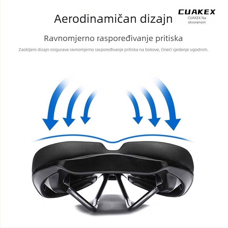 CUAKEX sjedalo za planinski bicikl — debelo, prozračno i udobno; podstava od pjene i kože, TPR gumena konstrukcija, po narudžbi
