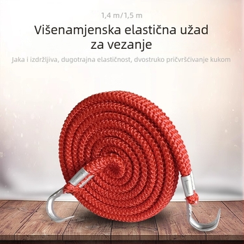 Remeni za pričvršćivanje tereta za bicikl i motocikl s kukama i elastičnim užetima