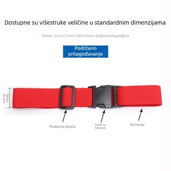 Pojas za prtljagu s plastičnom kopčom, poliester kaiš za pakiranje