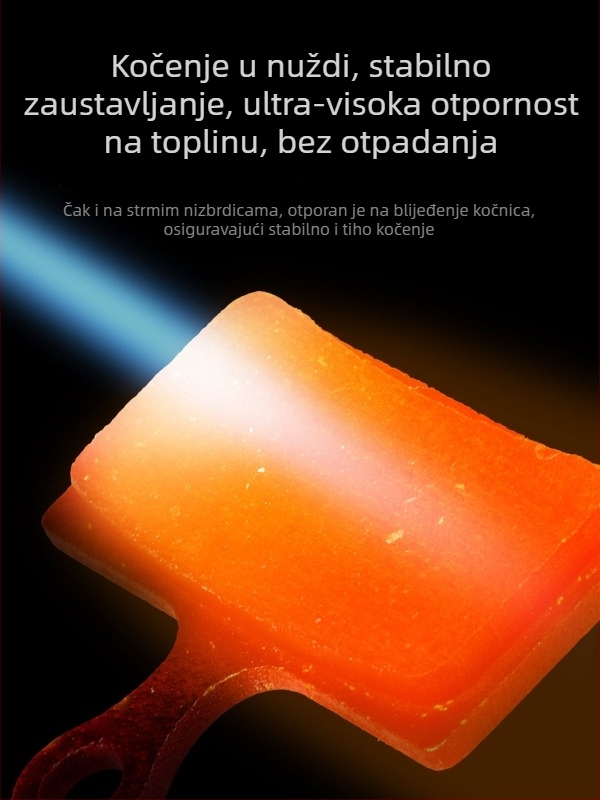 Kočione pločice za planinski bicikl, karbonsko-keramični kompozit s metalnim dijelom, za hidraulične disk kočnice