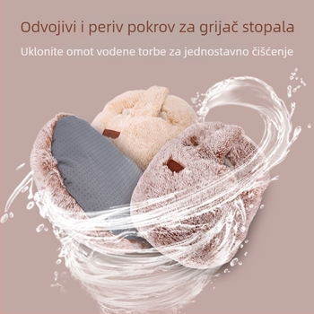 Grijane papuče za dom s USB napajanjem, gornji dio od prave kože, unisex
