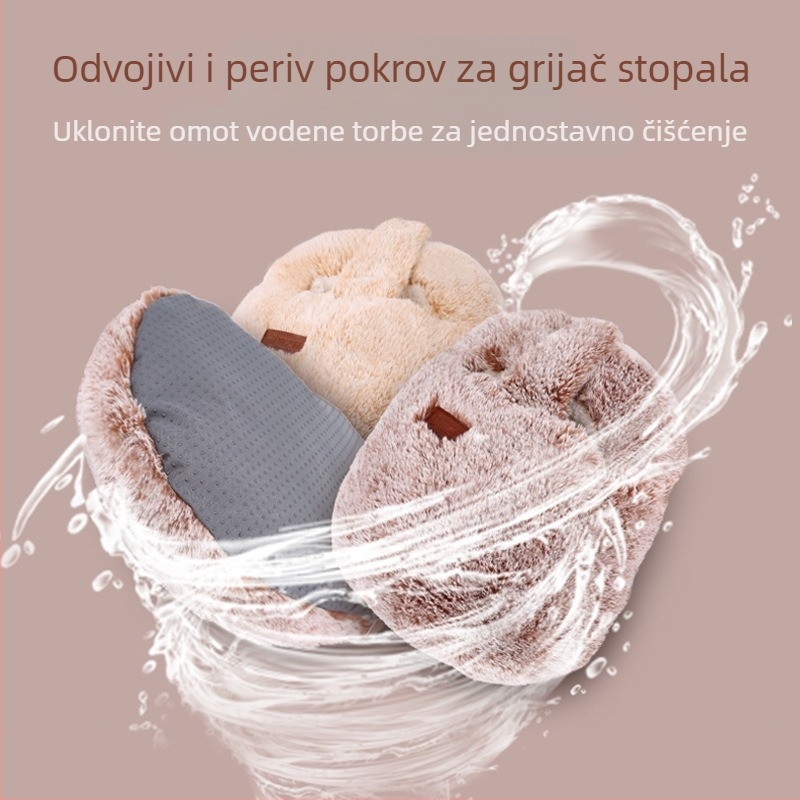 Grijane papuče za dom s USB napajanjem, gornji dio od prave kože, unisex