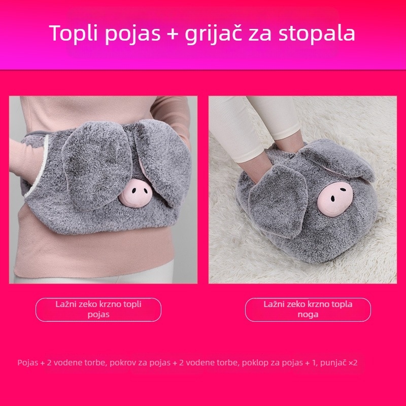 Grijane papuče za dom s USB napajanjem, gornji dio od prave kože, unisex