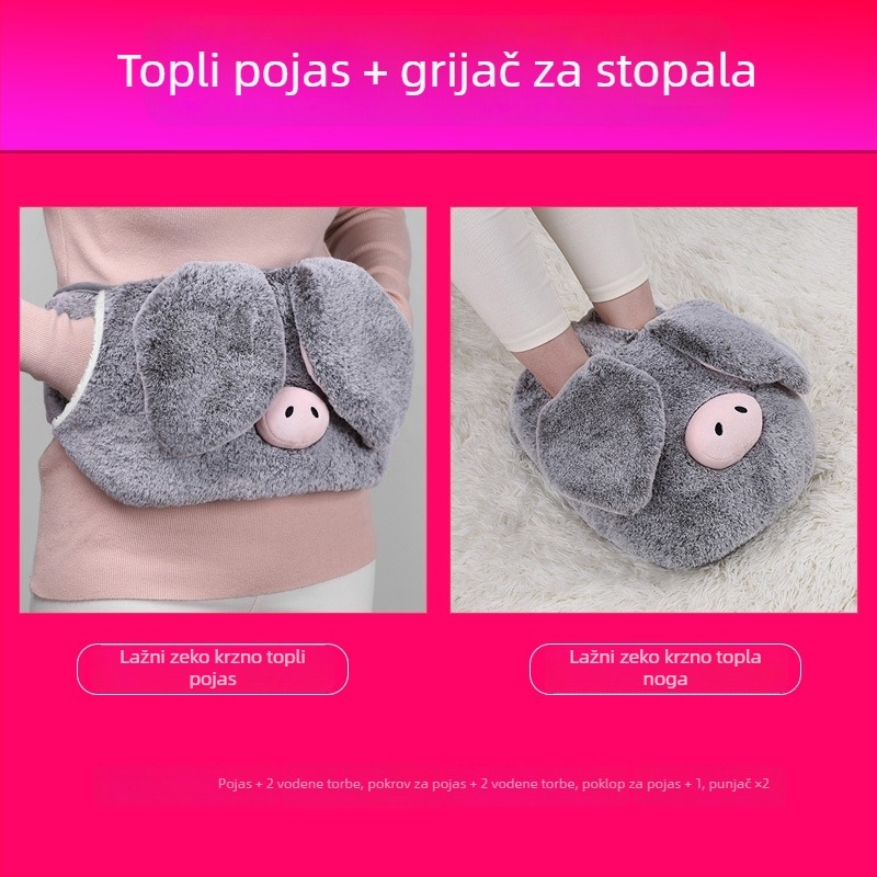 Grijane papuče za dom s USB napajanjem, gornji dio od prave kože, unisex
