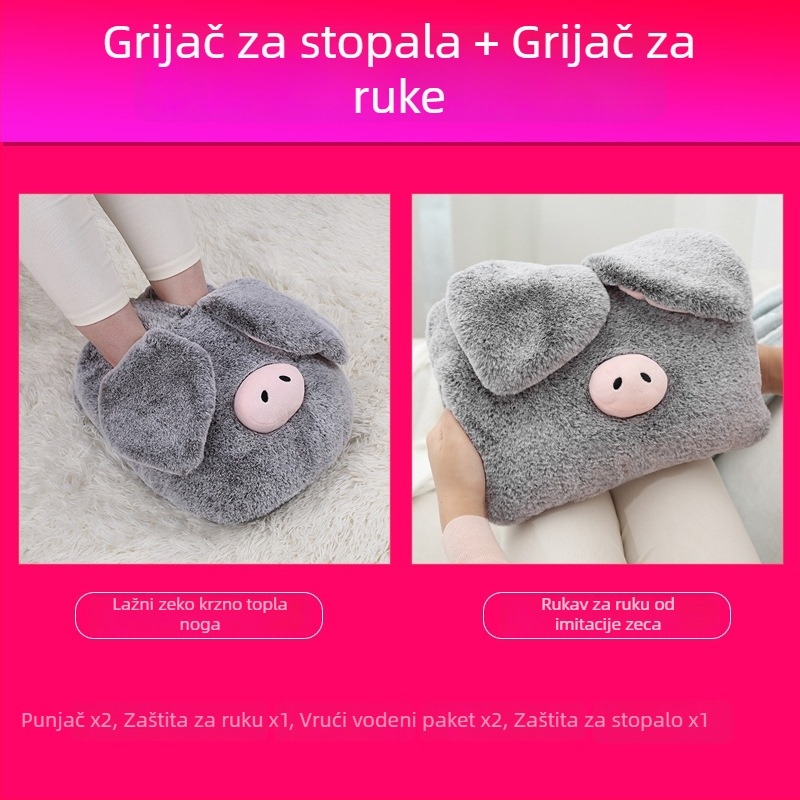 Grijane papuče za dom s USB napajanjem, gornji dio od prave kože, unisex