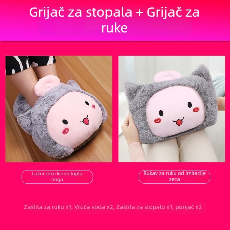 Grijane papuče za dom s USB napajanjem, gornji dio od prave kože, unisex