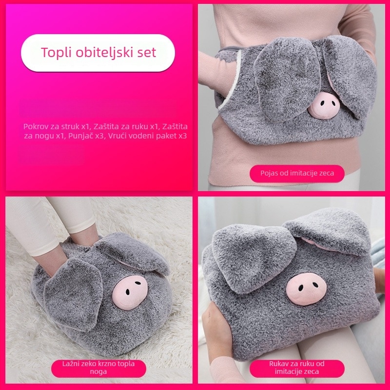 Grijane papuče za dom s USB napajanjem, gornji dio od prave kože, unisex