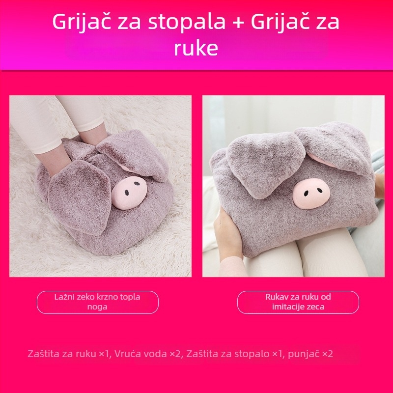 Grijane papuče za dom s USB napajanjem, gornji dio od prave kože, unisex