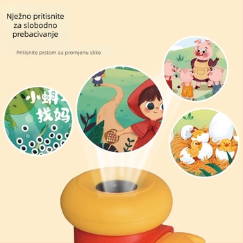Ručni mini projektor-pričalica za djecu | projekcija, svijetleća igračka | plastični materijal | za djecu 4–6 godina