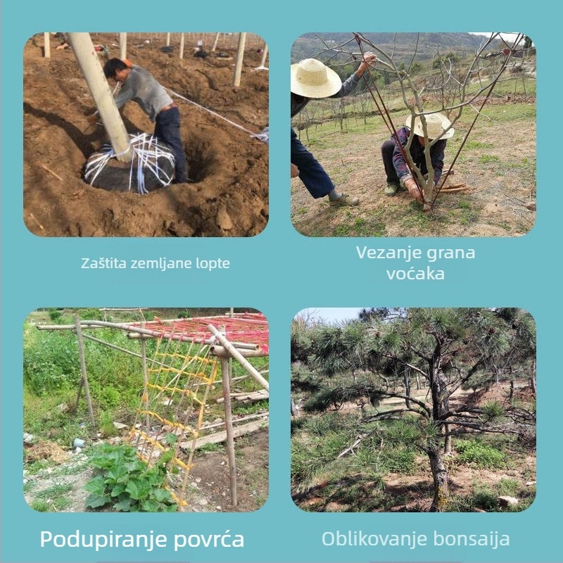 Vrtne trake za vezivanje voćaka u vrtu (polietilen; tip vezivanja; nosivost 5 kg; namijenjene za vezivanje stabala)