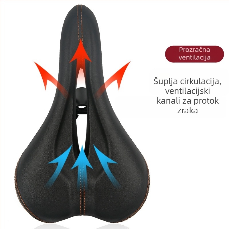 Sjedalo za bicikl Dinghua DH226, PU koža, za planinske i standardne bicikle