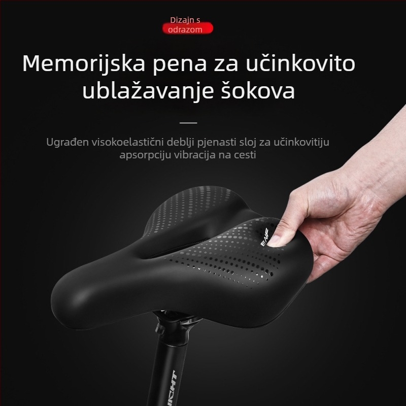 Sjedalo za bicikl Eslnf/Islano Model 1, PU koža, reflektirajući ublažavanje udara