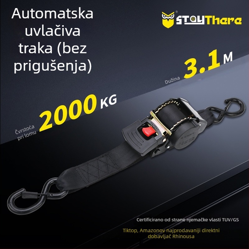 Izvlačni elastični remen za pričvršćivanje s gumbom, bez amortizera, za kamione