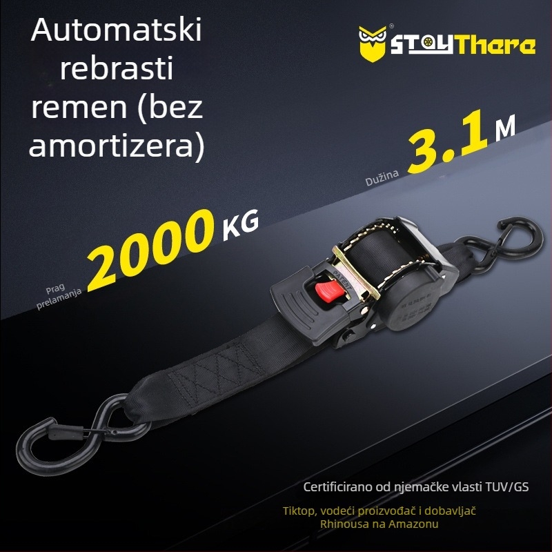 Izvlačni elastični remen za pričvršćivanje s gumbom, bez amortizera, za kamione