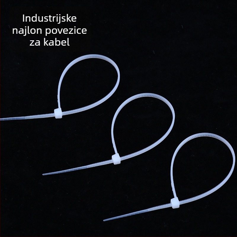 Najlonske vezice za kabelske spojeve, širina 1,8 mm, ekološki nylon materijal, pogodne za spojeve promjera 2–11 mm i 3–50 mm
