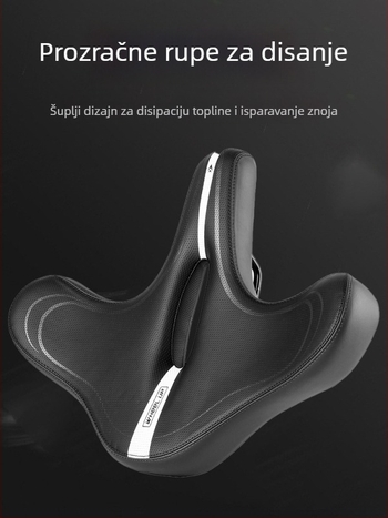 Sjedalo za planinski bicikl – debelo i široko, PU tkanina + poliuretanska pjena, kompatibilno sa standardnim biciklima, mogućnost prilagodbe