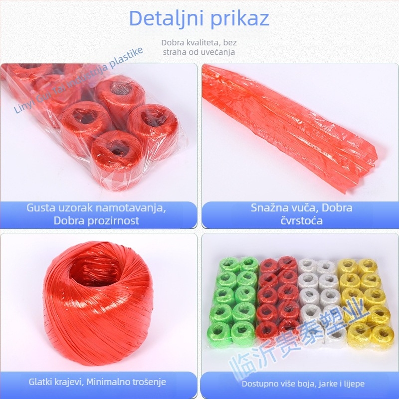 Strapping rope – PP material; Tip: Straps; Radno opterećenje 25 kg; Snaga puknuća 26 kg