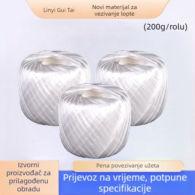 Strapping rope – PP material; Tip: Straps; Radno opterećenje 25 kg; Snaga puknuća 26 kg