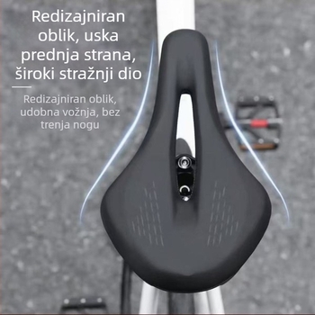 Sjedalo za bicikl L.m Lm-d02 za brdske bicikle, prozračni dizajn s otvorima, pjena visokog gustoće protiv klizanja, PU i visoko ugljično čelik