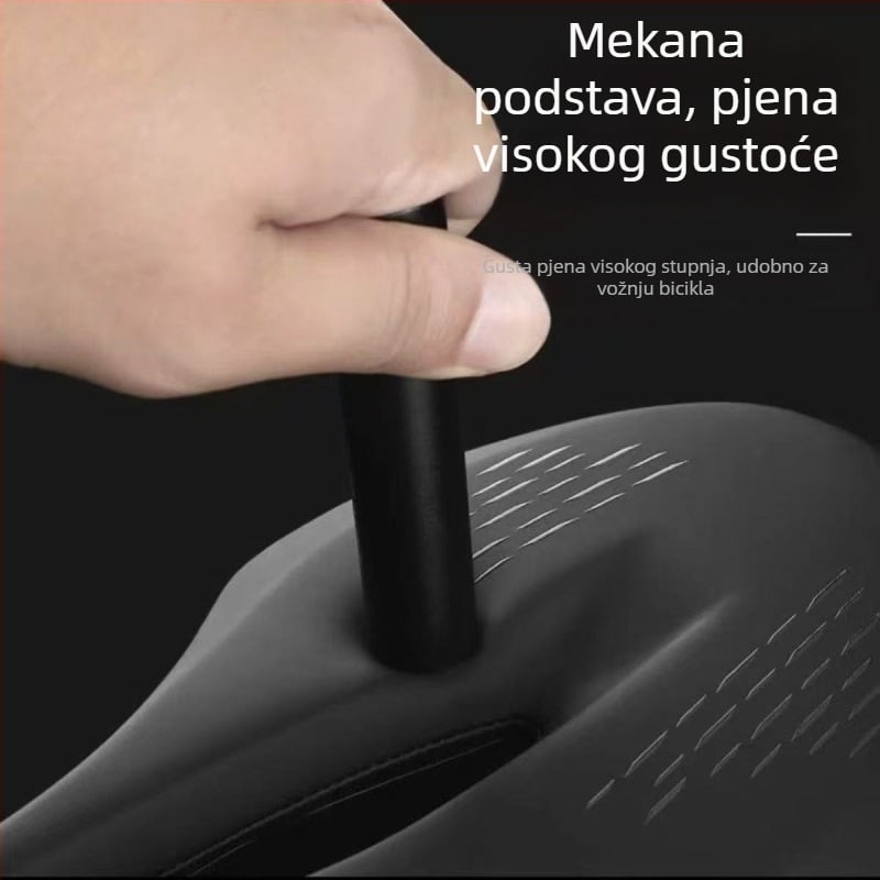 Sjedalo za bicikl L.m Lm-d02 za brdske bicikle, prozračni dizajn s otvorima, pjena visokog gustoće protiv klizanja, PU i visoko ugljično čelik