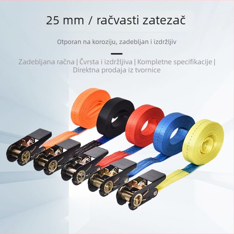 Remen za pričvršćivanje tereta, širina 25 mm, duljina 1 inč