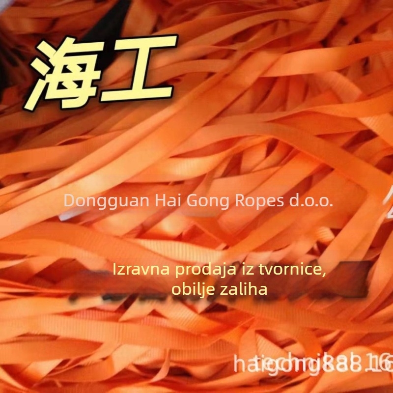 Visoko otporna poliesterska vezna traka za pomorske primjene, radno opterećenje 1000 kg, sigurnosni faktor 2:1, EN 12195 CE