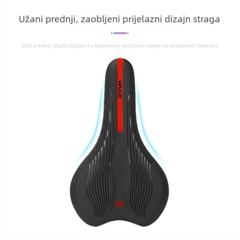 WAKE WK-110 Sjedalo za bicikl – PU koža, za planinski bicikl, debelo sjedalo