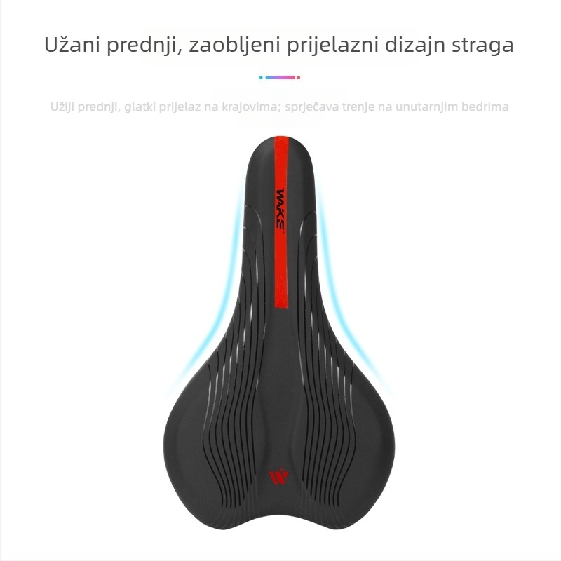 WAKE WK-110 Sjedalo za bicikl – PU koža, za planinski bicikl, debelo sjedalo