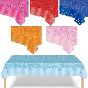 Jednokratni plastični stolnjak za rođendansku zabavu, stil zabave, pogodan za proslave