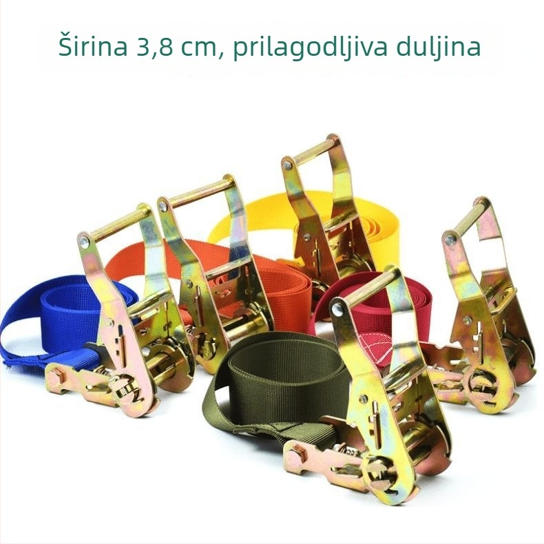 5 cm široka remenska traka za učvršćivanje tereta s napinjačem za kamione i prikolice