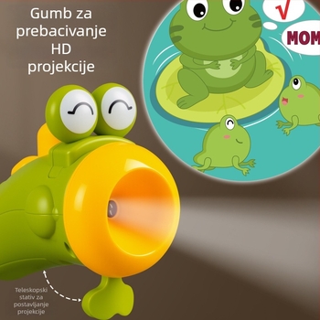 Dječja projekcijska svjetiljka s gumbom, projektor za uspavljivanje bebe s životinjskim slikama – plastična konstrukcija, od 14 godina