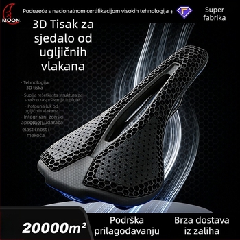 MOON ZS08 sjedalo za bicikl | ugljična vlakna | sportski stil | pogodno za običan bicikl