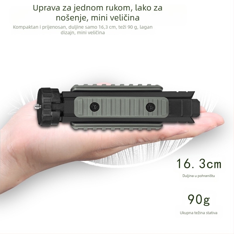 ZJ01 Višestrani tronožni nosač za vanjsku rasvjetu, stolni/ručni način korištenja — pokriće 31–40 m², proširivački adapter, podržava live streaming, fotografiju i projektor