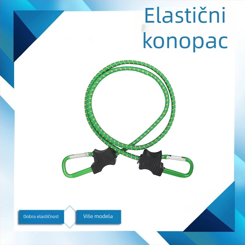 Remen za prtljagu s elastičnom gumom i kukom, nosivost 100