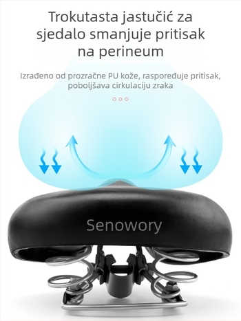 Sharp vodootporno sjedalo za bicikl s visokoelastičnom pjenu, PU vodootvornom kožom i ABS plastičnim dijelom, za standardne bicikle