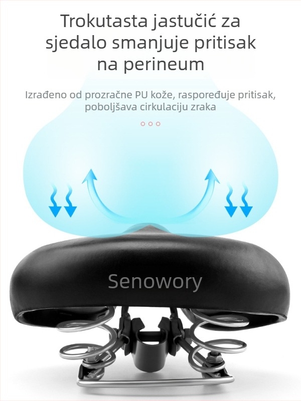 Sharp vodootporno sjedalo za bicikl s visokoelastičnom pjenu, PU vodootvornom kožom i ABS plastičnim dijelom, za standardne bicikle