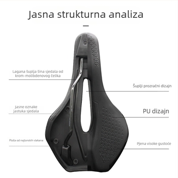 Sjedalo za bicikl za planinske i cestovne bicikle s ergonomskim dizajnom