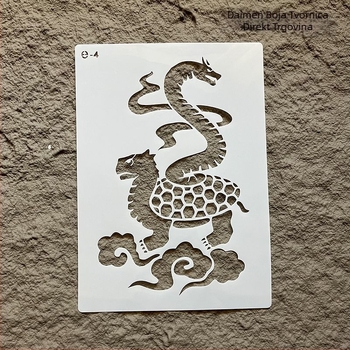 DIY Set za bojanje folijom s šablonom – Vermilion Bird, Xuanwu, Azure Dragon i White Tiger; Materijal: Plastika; Marka: Other; Nije uvezeno; IP odobrenje: Ne