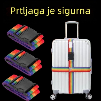 Križni kaiševi za prtljagu, najlon, prugasti uzorak, svjež i sladak stil, zima 2024