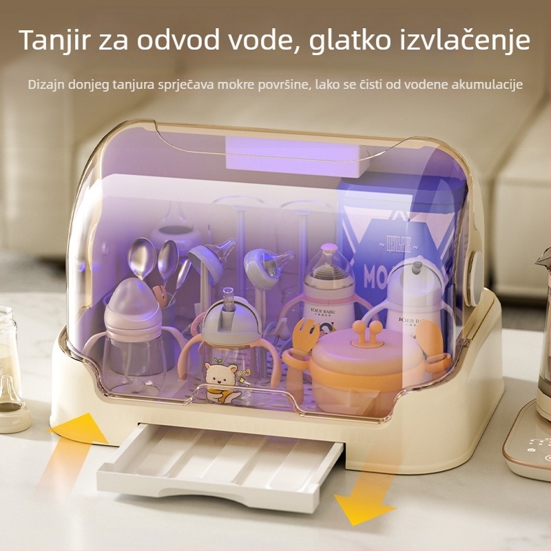Kutija za pohranu bočica za bebe, PP plastika, kapacitet 60 L, za organiziranje, moderan jednostavan stil