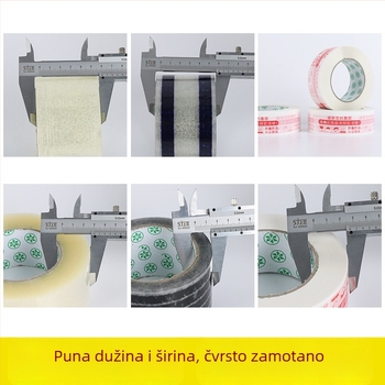 Pakirajuća traka na BOPP podlozi; viskoznost visoka; rezanje zahtijeva alat; sustav ljepila: Packing Tape Express Tape; temperaturna otpornost: kratkoročno do 80°C, dugoročno do 40°C