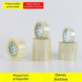Pakirajuća traka na BOPP podlozi; viskoznost visoka; rezanje zahtijeva alat; sustav ljepila: Packing Tape Express Tape; temperaturna otpornost: kratkoročno do 80°C, dugoročno do 40°C