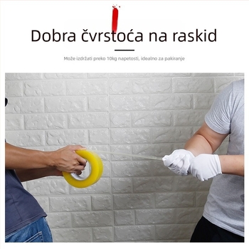 Prozirna pakirna traka – BOPP film, širina 35–60 mm, duljina 100 m, debljina 52 mm, ljepilo osjetljivo na tlak