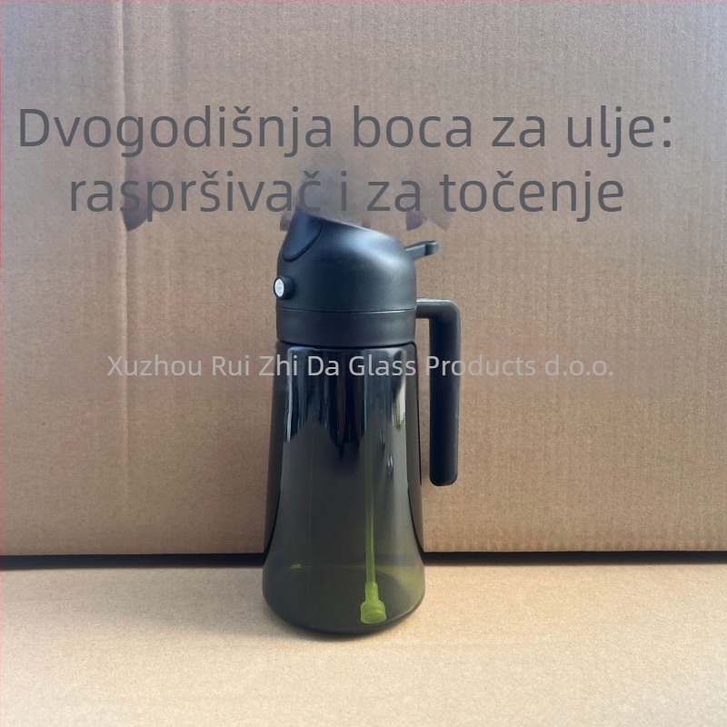 Staklena boca za ulje s dvostrukom funkcijom raspršivanja i prolijevanja, zaštita od svjetla, automatsko otvaranje i zatvaranje, pritisnite za raspršivanje