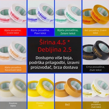 Youli traka s upozorenjem za pakiranje, prozirna BOPP, 60U, za zatvaranje kutija, ljepilo