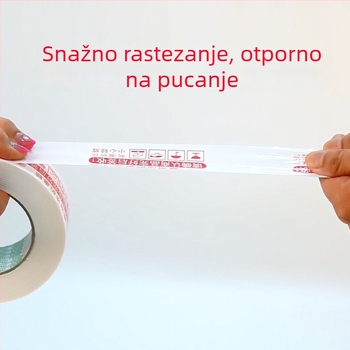 Youli traka s upozorenjem za pakiranje, prozirna BOPP, 60U, za zatvaranje kutija, ljepilo