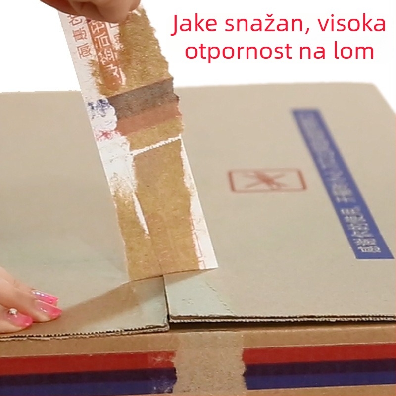 Youli traka s upozorenjem za pakiranje, prozirna BOPP, 60U, za zatvaranje kutija, ljepilo