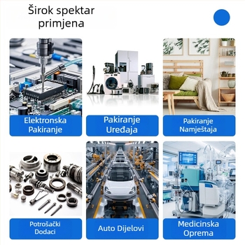 PP traka za pakiranje s topljenjem za poluautomatnske i potpuno automatnske strojeve; plastična traka za pakiranje; debljina 0,5–0,95 mm; naprezanje 100 kg; težina 9–10 kg; vanjski i unutarnji promjer role prilagodljivi