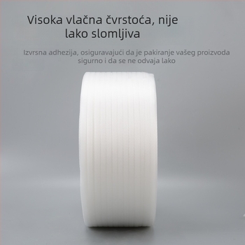 Prozirna PP traka za strojno pakiranje, za pakiranje kartonske ambalaže, napetost rastezanja 120–320 kg