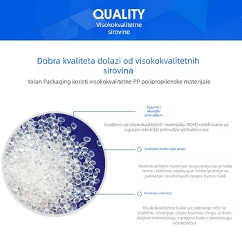 PP traka za pakiranje 5 mm x 6000 m, ekološki materijal, za poluautomatske strojeve za pakiranje